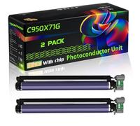 C950X71G Compatible for Lexmark Photoconductor Unit with Chip C950de X950 X950de X950dhe X952 X952de Printers (2 Pack Black)