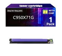 C950X71G Photoconductor Unit(Not Toner) High Capacity Replacement for Lexmark C950X71G C950X73G Drum Unit Compatible with Lexmark C950 C950de X950 X950de Printers Imaging Unit,BK-1 Pack