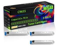 C9655 Compatible for Okidata OKI Toner Cartridges with Chip C9655 C9655hdtn C9655dn C9655n Printers (3 Pack Black)