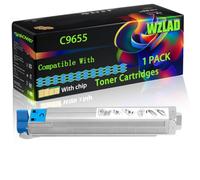 C9655 Compatible for Okidata OKI Toner Cartridges with Chip C9655 C9655hdtn C9655dn C9655n Printers (1 Pack Cyan)