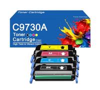 C9730A Toner Cartridges Replacement 645A C9730A C9731A C9733A C9732A Toner for HP Color LaserJet 5550dn 5550n 5500dn 5500n Printer,C9730A-4Color