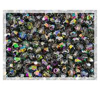 ca 600 pcs (50g) of Faceted Fire Polished Pressed Czech Glass Beads 4mm (0.16in), Crystal Vitrail 00030-28101 BCV