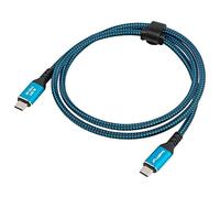 LANBERG USB-C M/M USB4 Cable 0.5 m 240 W 8K 60 Hz Black/Blue