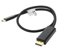 CA-CMDP-10CU-0005-BK Adapter DisplayPort 1.2, USB 3.2 Gold Plated 0.5m Black PVC