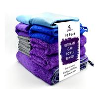CA Detailing Premium Microfibre Car Drying Towels - 10 Pack Gifts | Super Thick Absorbent Car Cleaning Cloths - Perfect Household Towel