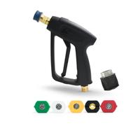 CA Detailing Short Pressure Washer Gun, Jet Wash Gun with 5 Spray Nozzles, Compatible with Karcher K2 to K7, M22-14 Fitting High Power Pressure Washer Gun for Car,Patio,Driveway and Outdoor Cleaning.