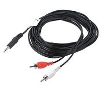 lanberg 'Mjrc from 10cc 0050 cm black jack to 2 x RCA Male Stereo Audio Cable 5 m Black