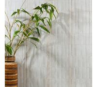 Ca’Pietra Digbeth Cream Gloss Furrow Metallic Effect Embossed Ceramic Indoor Wall Tile, Pack Of 20, (L)300mm (W)150mm