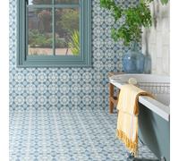 Ca’Pietra Nebula Night Sky Blue & Green Matt Porcelain Indoor Floor & Wall Tile, Pack Of 11, (L)300mm (W)300mm