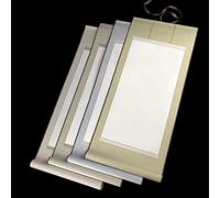 CA Society 4Pcs Japanese Scroll Blank Chinese Calligraphy Scroll Decorative Scroll Wall Hanging DIY Art Project Supply