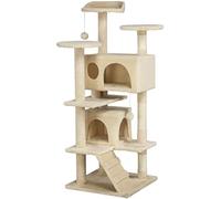 CA&T P.J Pet Products Ultimate Cat Play Tower and Scratching Post - One Size (Double Den)