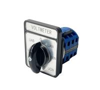 CA10 Seven Position Voltmeter Rotary Cam Switch 3 Phase 4 Wires 12 Terminals Silver Contact LW26-20A 1Pcs