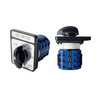 CA10 Voltmeter Cam Switch 3 Phase 4 Wire 7 Position 20A 690V Changeover Rotary Selector 12 Terminals LW26 YMW26 1Pcs