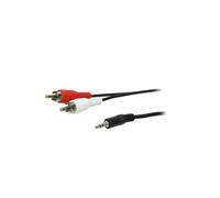 CA1043 Cable Jack 3.5mm Male, RCA Male x2 5m Colour: Black LOGILINK