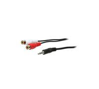 CA1045 Cable Jack 3.5mm Male, RCA Female x2 5m Colour: Black LOGILINK