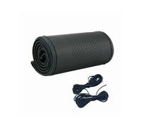 (CA530-BB) Top Genuine Leather Steering Wheel Cover 38 cm Braid On The Steering Wheel