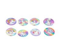 CAA Trading™ 100 x Cute Unicorn Rainbow Reward Stickers Labels Scrapbook Unicorns Reward Well Done Teacher (2.5cm) 25mm (100 Stickers)