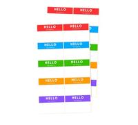 CAA Trading 100 x Multi Coloured Hello My Name is Stickers 75 x 50 mm (7.5cm x 5cm) Training Name Labels (Pack of 100 Stickers)