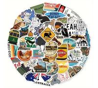 CAA Trading™ Pack of 50 x Australia Stickers Australian Aussie Adelaide Canberra Laptop Water Bottle Scrapbooking (50 Stickers)