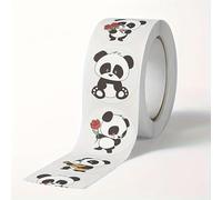 CAA Trading™ Roll of 500 x Cute Panda Stickers Labels Scrapbook Rewards Well Done Teacher Love Animal (2.5cm) 25mm (500 Stickers)