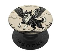 Caacrinolaas A Griffin-Winged Rascal Dog PopSockets Adhesive PopGrip