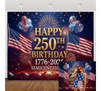 Caaerttply 10x8ft Happy 250Th Birthday Backdrop 4Th of July Independence Day Patriotic Theme Backdrop Freedom Anniversary Memorial Celebrate Banner Portrait Photo Booth Studio Prop