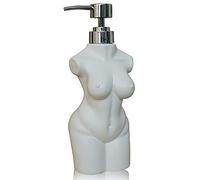 Caahanjia Ceramic Girl Soap Dispenser,Lotion and soap Dispenser Set Refillable Liquid Hand Soap Dispenser for Bathroom, Premium Kitchen Soap Dispenser (White) (White)