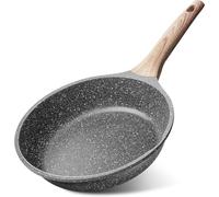 Caannasweis Nonstick Granite Frying Pan Skillet, Non Stick Omelette Frying Pans, Omelet Egg Pan, Stone Cookware Chef's Pan, Induction Compatible, PFOA Free (Gray, 8 Inch)