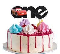 Caars One Cake Topper Decoration for 1st Birthday - Race Caars Themed Smash Cake Topper - Fun and Colorful First Birthday Cake Decoration - Ideal for Racing Theme Party Supplies and Celebrations
