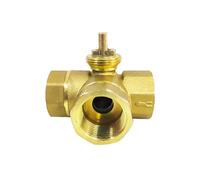 CAAUYXZW 1/2" 3/4" 1" Motorized 3 Way Ball Valve By Female thread DN15 DN20 DN25 Electric Brass three-port By(T Type,1 Inch)