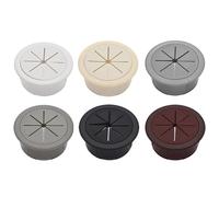 CAAXAINGJIAG Desk Grommet Cable Hole Cover 10PCS 50mm / 53mm / 60mm Desk Table ABS & Rubber Cable Hole Caps PC Computer Desk Round Wire Tidy Grommet(White,60mm)
