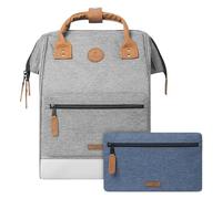 Cabaïa - 13 inch laptop backpack - medium - adventure + 2 front pockets - school bag - travel - water-repellent - vegan certified - teacher backpack