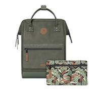 CABAIA Adventurer Backpack - Water-Repellent - Laptop Compartment - 2 Pockets - Certified Vegan - Travel, Business, School Bag for Men and Women - Green/Purple, Busan, Medium 18L, Classic