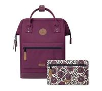 CABAIA Adventurer Backpack - Water-Repellent - Laptop Compartment - 2 Pockets - Vegan Certified - Travel, Business, School Bag for Men and Women - Red/Purple, Nice, Medium 18L