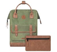 CABAIA leisure backpack with laptop compartment Adventurer Waxed Cotton Backpack 18L Nicosia green