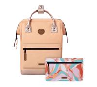 Cabaïa - Adventurer San Jose Medium 18L Backpack - Water-Repellent - Padded Laptop Compartment up to 13 Inches - 2 Interchangeable Front Pockets - PETA Vegan - Backpack for Men and Women - Beige