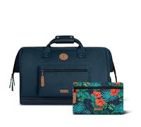 CABAÏA - Duffle Adventurer Reykjavik 36L Travel Bag - Cabin Luggage Compatible 45x30x29 - Water-repellent & Vegan Certified - 2 Pockets - Shoe Compartment - Weekend Bag, Sports Bag - Blue, Blue