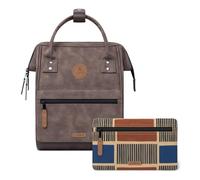CABAIA leisure backpack with laptop compartment Adventurer Vegan Nubuck Backpack 10L Papeete brown