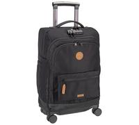 CABAIA Soft Suitcase 4 Wheels Essentials Trolley Berlin Black 55cm