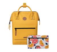 CABAIA Water-Repellent Backpack - MOLLE System and Fashionable Design for Men and Women - Durable Nylon, Padded Comfort - Ideal for Travel, School, Business - Yellow, Orange, Marrakech, M, Moroccan
