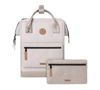 CABAIA Water-Repellent Backpack - Molle System and Fashionable Design for Men and Women - Durable Nylon, Padded Comfort - Ideal for Travel, School, Business - White, Beige, Algiers, Medium