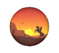 Caballo Vaquero Americano Del Salvaje Oeste Cubiertas De Las Ruedas Durable Funda De Llanta De Repuesto Weatherproof Cubierta De Neumático De Repuesto Para Suv Todoterreno Trailer