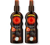 Cabana Sun CABANA Deep Tanning Dry Oil Spray SPF15-200 ml (Pack of 2)