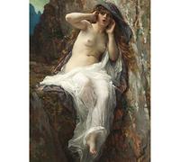 Cabanel Echo Greek Myth Nude Woman Rock Painting Large Wall Art Print Canvas Premium Mural