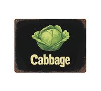 Cabbage Decorative Signs Metal Art Plaques with Rust Vintage Horizontal Tin Plate for Home Farm Yard 11.8"x15.7"