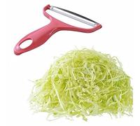 Cabbage Filling Cutter Cutting Cabbage Manual Shredder Vegetable Peeler Fruit Peeler Wide Mouth Peeler Vegetables Fruit Stainless Steel Knife Cabbage Graters Salad Potato Slicer (Red)