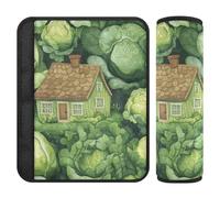 Cabbage House Green 2 pcs Seatbelt Shoulder pad More Comfort Driving for Sedan forro para cinturon de seguridad