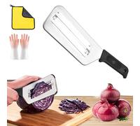 Cabbage Shredder, 2025 New Stainless Steel Shredder Slicer with Two Sharp Blades, Shredders Knife for Vegetables, A Perfect Combo of Knife and Shredders-Ideal for Prepping Fruits, Vegetables (Black)