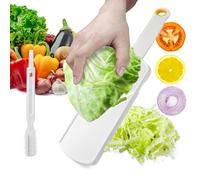Cabbage Shredder, Mandoline, Mandoline Vegetable Slicer Handheld, Potato Veg Slicer with Cleaning Brush, Veggie Julienne Cutter, Stainless Steel, Handheld Vegetable Fruit Mandolines Cutter
