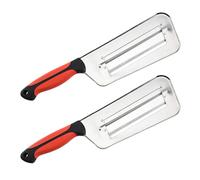 Cabbage Slicer | 2 Pieces Double Layer Stainless Steel Peeler Scaler Fish | Vegetable Slicer for Home Kitchen Carrots Lettuce Fruit Grating Slicing Peeling